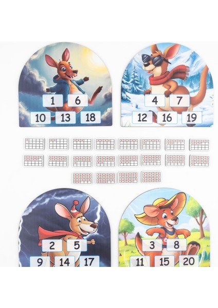 Kanguru Matematik Macera Kampı Oyunu - Sayı Tanıma ve Eşleştirme Oyunu | 5-6 Yaş | 2-4 Oyuncu Müfredata Uyumlu indirimleri