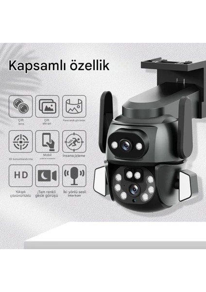 Mpıa Hına 6mp Akıllı Wifi Güvenlik Kamerası Hareketli Kablosuz Gece Görüşü Kişi Takibi Türkçe Sesli Görüşme modelleri