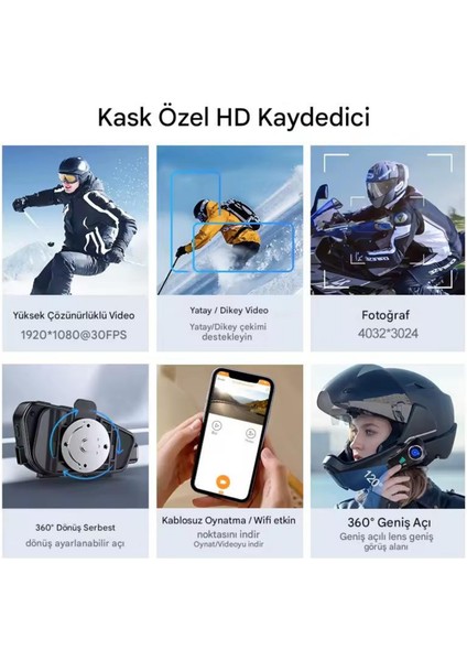 Q28 Wifi Kameralı Motosiklet Kask Kulaklık Interkom Bluetooth Sd Kart Destekli Su Geçirmez Intercom indirimleri