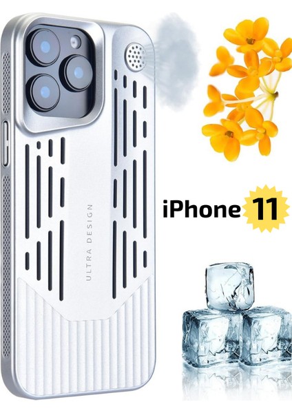 iPhone 11 Lüks Kokulu Telefon Kılıfı Ultra Design & Darbeye Dayanıklı Şık Premium Kılıf ( Gri )