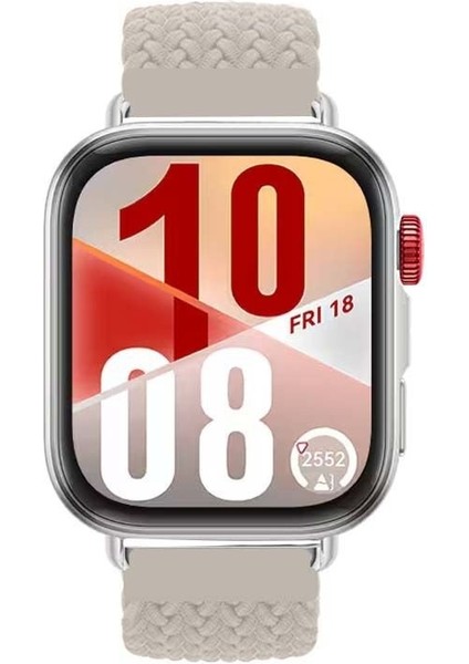 Watch Fit 3 / Fit 4 / Fit 4 Pro Uyumlu Solo Loop Örgü Kumaş Kordon – Metal Klipsli, Ayarlanabilir, Yumuşak ve Hafif Bileklik modelleri