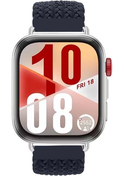 Watch Fit 3 / Fit 4 / Fit 4 Pro Uyumlu Solo Loop Örgü Kumaş Kordon – Metal Klipsli, Ayarlanabilir, Yumuşak ve Hafif Bileklik modelleri