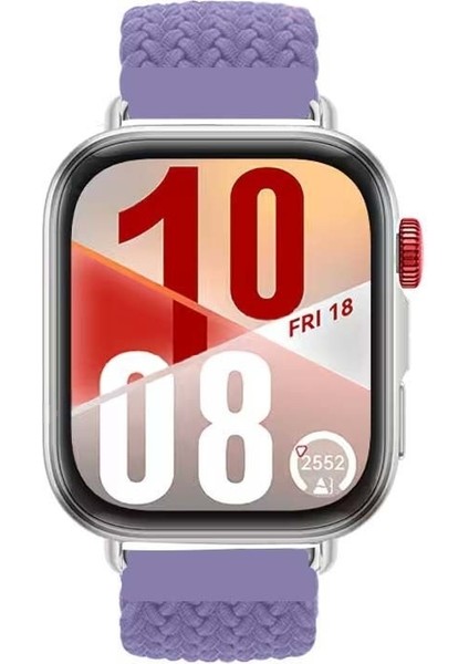 Watch Fit 3 / Fit 4 / Fit 4 Pro Uyumlu Solo Loop Örgü Kumaş Kordon – Metal Klipsli, Ayarlanabilir, Yumuşak ve Hafif Bileklik modelleri