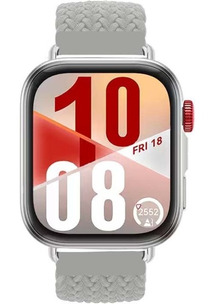 Watch Fit 3 / Fit 4 / Fit 4 Pro Uyumlu Solo Loop Örgü Kumaş Kordon – Metal Klipsli, Ayarlanabilir, Yumuşak ve Hafif Bileklik modelleri
