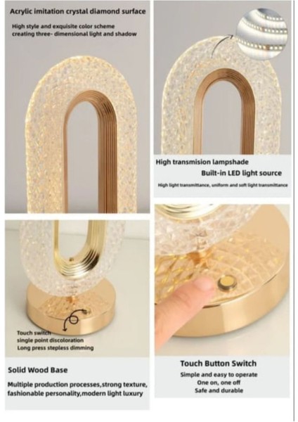 Kristal Elmas Masa Lambası/ Başucu Lambası fırsatları