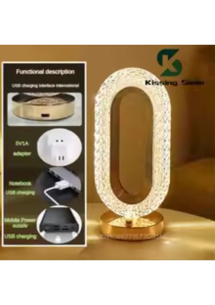 Kristal Elmas Masa Lambası/ Başucu Lambası indirimleri