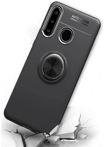 Huawei Y6P Kılıf Range Yüzüklü Silikon - Mavi indirimleri