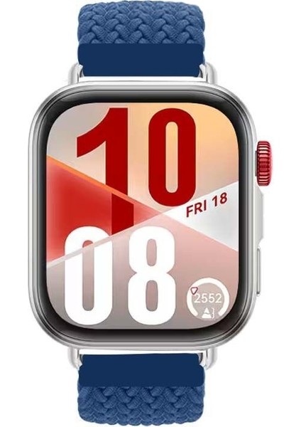 Watch Fit 3 / Fit 4 / Fit 4 Pro Uyumlu Solo Loop Örgü Kumaş Kordon – Metal Klipsli, Ayarlanabilir, Yumuşak ve Hafif Bileklik modelleri