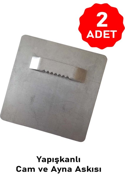 Cam Ayna Askısı Yapıştırmalı 7x7 cm 2 Adet