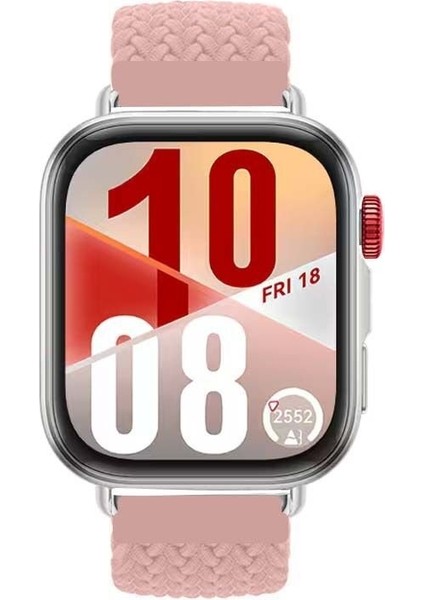 Watch Fit 3 / Fit 4 / Fit 4 Pro Uyumlu Solo Loop Örgü Kumaş Kordon – Metal Klipsli, Ayarlanabilir, Yumuşak ve Hafif Bileklik modelleri