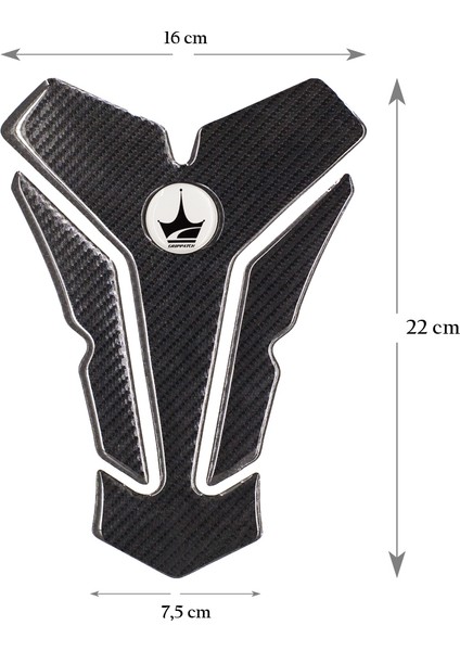 Yamaha, Bmw, Honda ile Uyumlu Universal 6d Karbon Tank Pad GC09 fiyatları