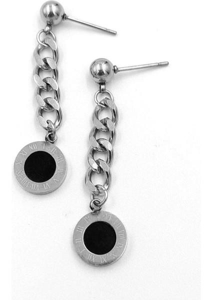 Gümüş Renk Sallantılı Halka Çelik Küpe fiyatları