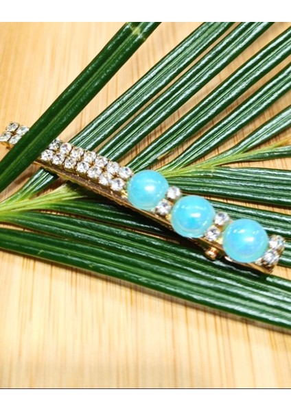 Lüks Gösterişli Parıltılı Yan Pens Toka