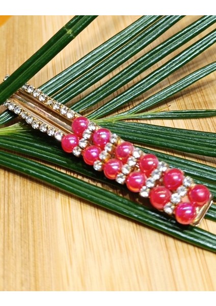 Lüks Gösterişli Parıltılı Yan Pens Toka