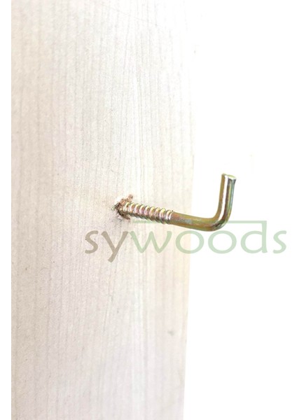 10 adet L kanca askı 4 cm vida no 4 askı şofben montaj vidası anahtarlık bijuteri modelleri