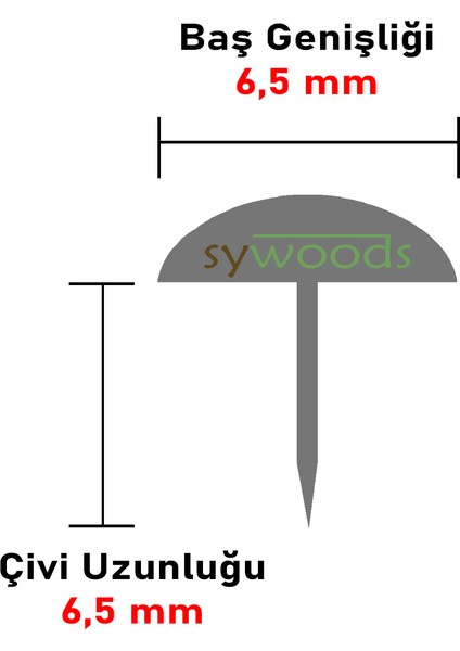 Mini Kabara Raptiye 6.5 mm 100 Adet Koltuk Sandalye Ahşap Dekorasyon Aksesuar Nikel Renk modelleri