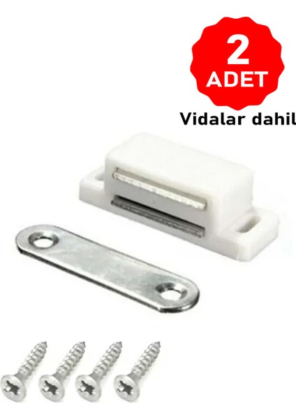 Manyetik çıtçıt mıknatıslı 2 adet pencere kapak kilit