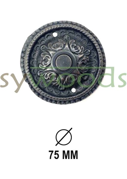 Pirinç döküm yıldız desenli kapı zili oksit siyah fiyatları