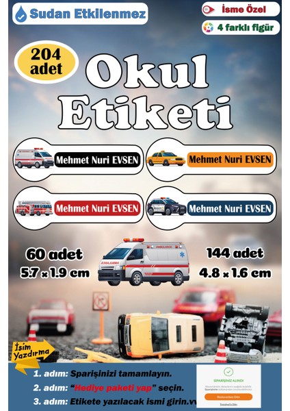 Isme Özel Okul Etiketi Isimli Etiket Kalem Defter Etiketi Sticker Erkek Çocuk Araçlar Isim Etiketi