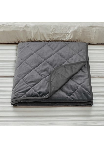 Mjukplıster Yatak Örtüsü 160 x 250 cm Koyu Gri Pamuklu Makinede Yıkanabilir modelleri