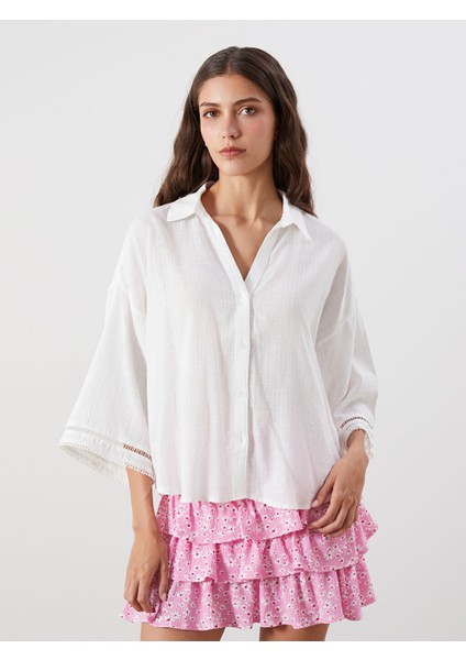 Yeni Sezon Oversize Armurlu Kadin Gomlek - S5RQ27Z8
