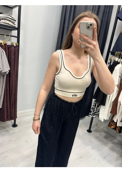 Leopar Desenli Jagarlı Pantolon modelleri