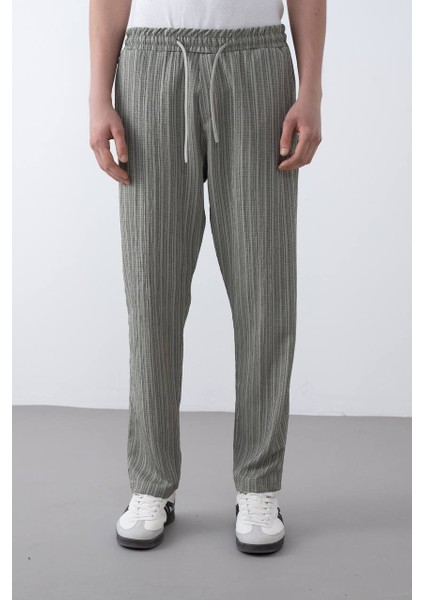 Dokulu Baggy Erkek Jogger Pantolon