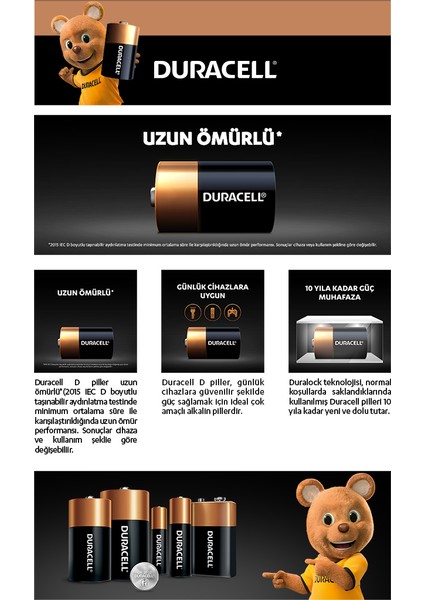 Alkalin D Pil, 1,5V, LR20/MN1300 2’li paket