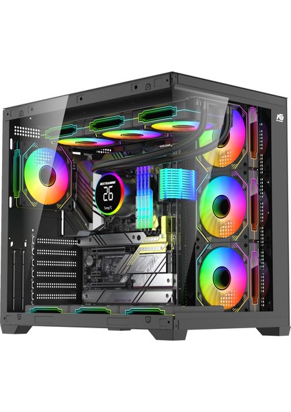 Alpha Elite 7x Argb Fan Kumanda ve Kontrolcü Atx Boş Bilgisayar Kasası Siyah fiyatları