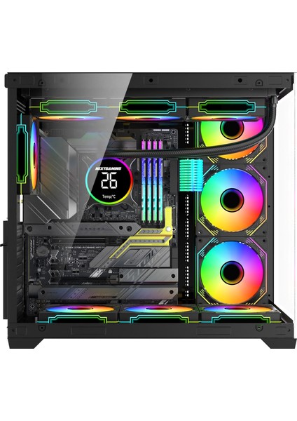 Alpha Elite 7x Argb Fan Kumanda ve Kontrolcü Atx Boş Bilgisayar Kasası Siyah fırsatları