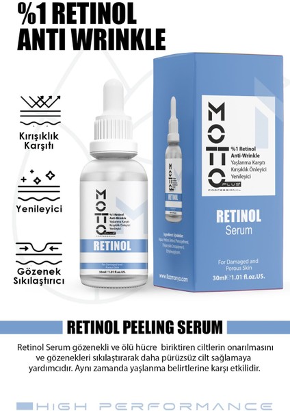 %1 Retinol Üst Düzey Yenileyici Peeling Bakım Serumu 30ML fiyatları