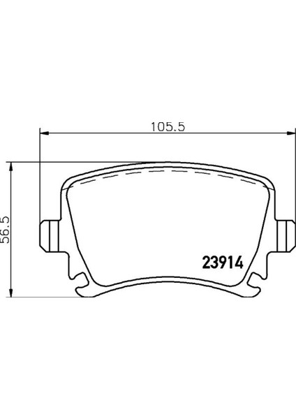 Arka Fren Balatası-Kablosuz- (Vw Caddy 04-11 Golf 04-14 Audı A3 04-13 Seat Leon 06-13 Skoda Octavıa 04-13)