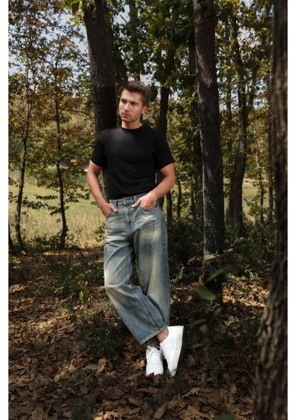 Erkek Skater Fit Jean Pantolon Tint Yeşil fiyatları