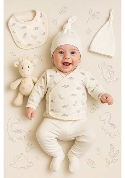 0-3 Ay Erkek Renkli Dino 5'li Hastane Çıkışı Seti modelleri