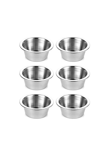 Kt Home Sosluk 6 Lı Paslamaz Çelik Mii Kase Lokumluk Reçellik Çerezlik Sosluk 6 Adet 8 cm Metal