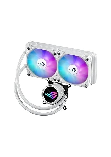 Rog Strix Lc Iii 240 Argb Aura Sync Rgb 120MM Adreslenebi̇li̇r Rgb Fan Sivi Cpu Soğutucusu Beyaz