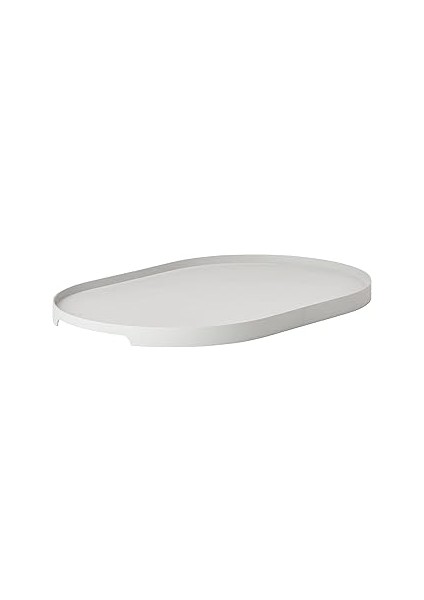 Zoe Demark Sigles Servis Tepsisi, Dekoratif Metal Tepsi, 35 x 23 Cm, Gri