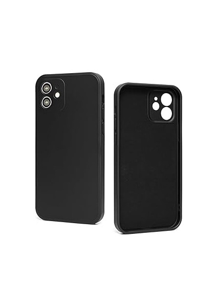 Constrain Iphone ile Uyumlu 11 (12 Görünümlü Köşeli) Içi Kadife Lansman Kılıf-Siyah