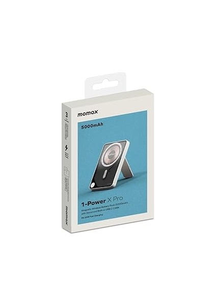 Momax Xpro Magsafe Stad 5000MAH Powerbak-Beyaz