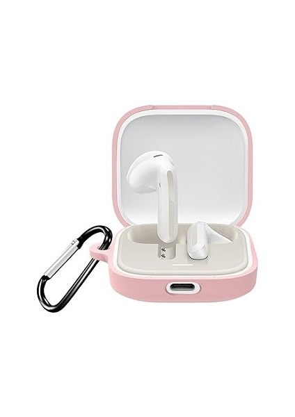 Microsonic Redmi Buds 6 Active Kılıf Askılı Mat Silikon Pembe [redmi Buds 6 Active ile Uyuml