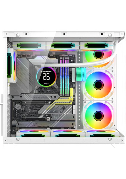Alpha Elite 7x Argb Fan Kumanda ve Kontrolcü Atx Boş Bilgisayar Kasası Siyah modelleri