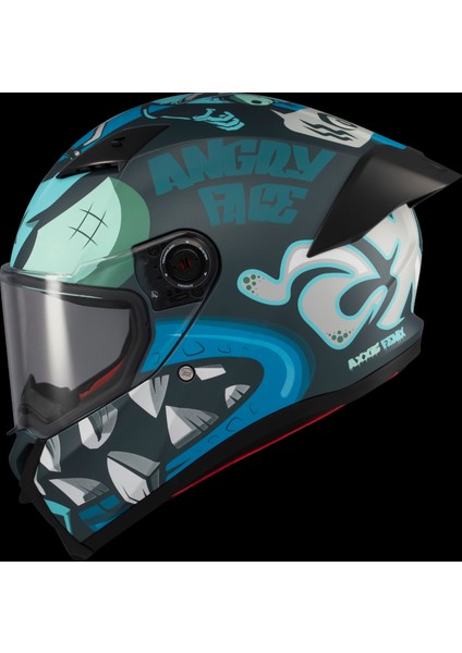 Fenix Angry Face Mat Mavi