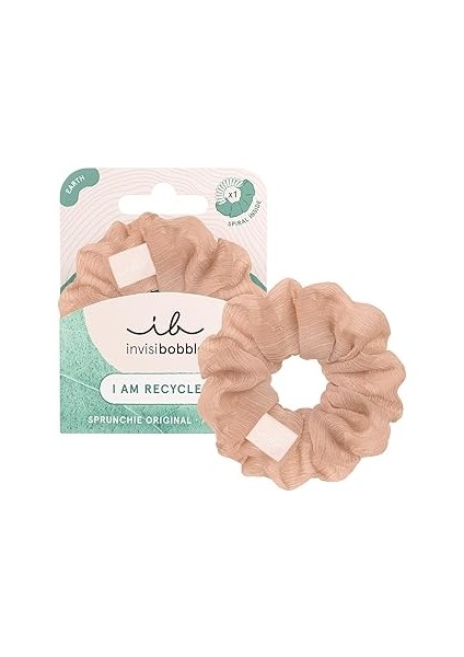 Invisibobble Earth Sprunchie- Geri Dönüşümlü Scrunchie - Geri Dönüştürülmüş Saç Bağları - Gün Boyu