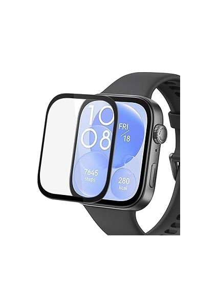 Microsoic Huawei Watch D2 Tam Kaplaya Ao Cam Ekra Koruyucu Siyah