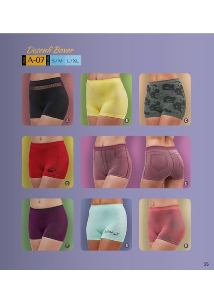 Kadın Desenli Boxer