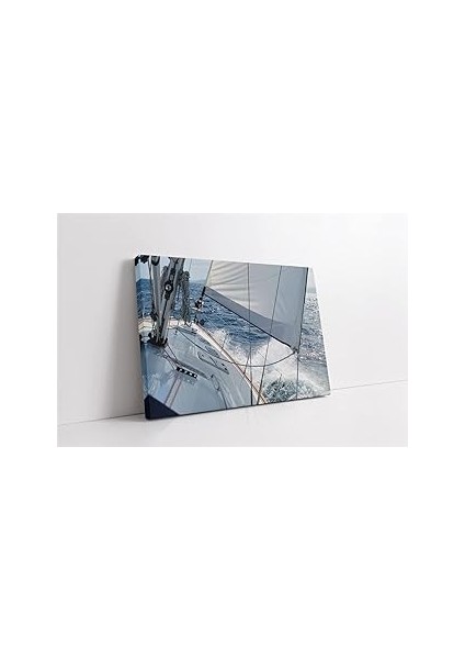 Tablosa Dalgalı Deizde Yelkeli Kavas Tablo 20X30 cm KA01207