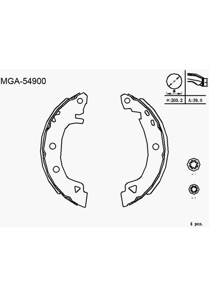 -54900 - Kampana Balata Marea Brava Bravo I / R19 Express 203×39