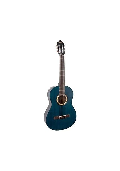 Valecia VC204TBU Klasi̇k Gi̇tar, Scale 4/4,şeffaf Mavi̇ Mat, Kapak