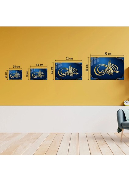 Ilahi Dokunuş: Altın Besmele Hattı Cam Tablo indirimleri