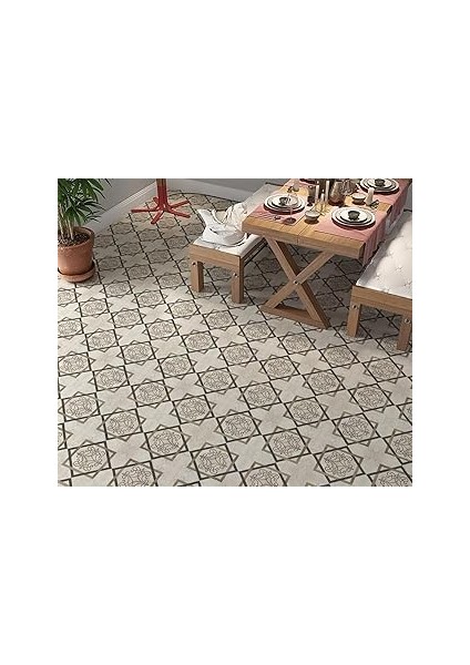 Stickerart Yer Kaplama Zemi Kaplama Folyosu 65X130 cm Marble Floor